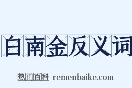 白南金反义词是什么意思的图片